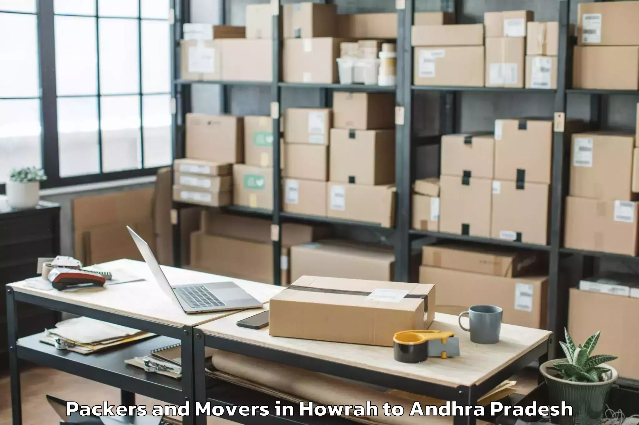 Professional Howrah to Chittamur Packers And Movers